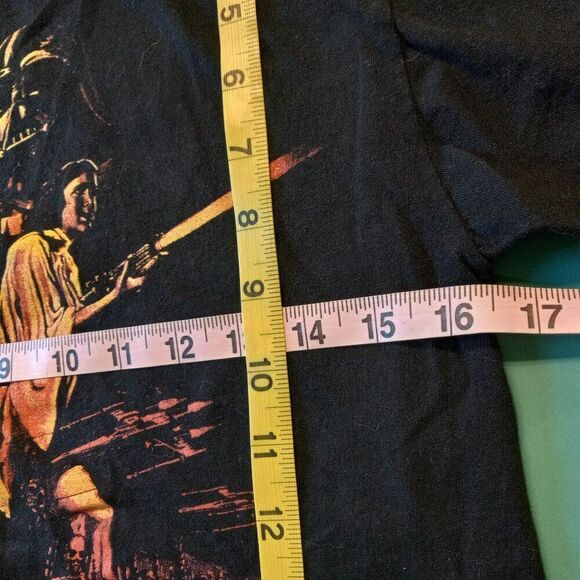 Star Wars Small Cotton Black Short Sleeve Mad Engine t-shirt Movie Space - Picture 4 of 6